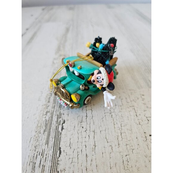 Enesco Mickey's trees truck car ornament vintage Xmas tree - Picture 1 of 10
